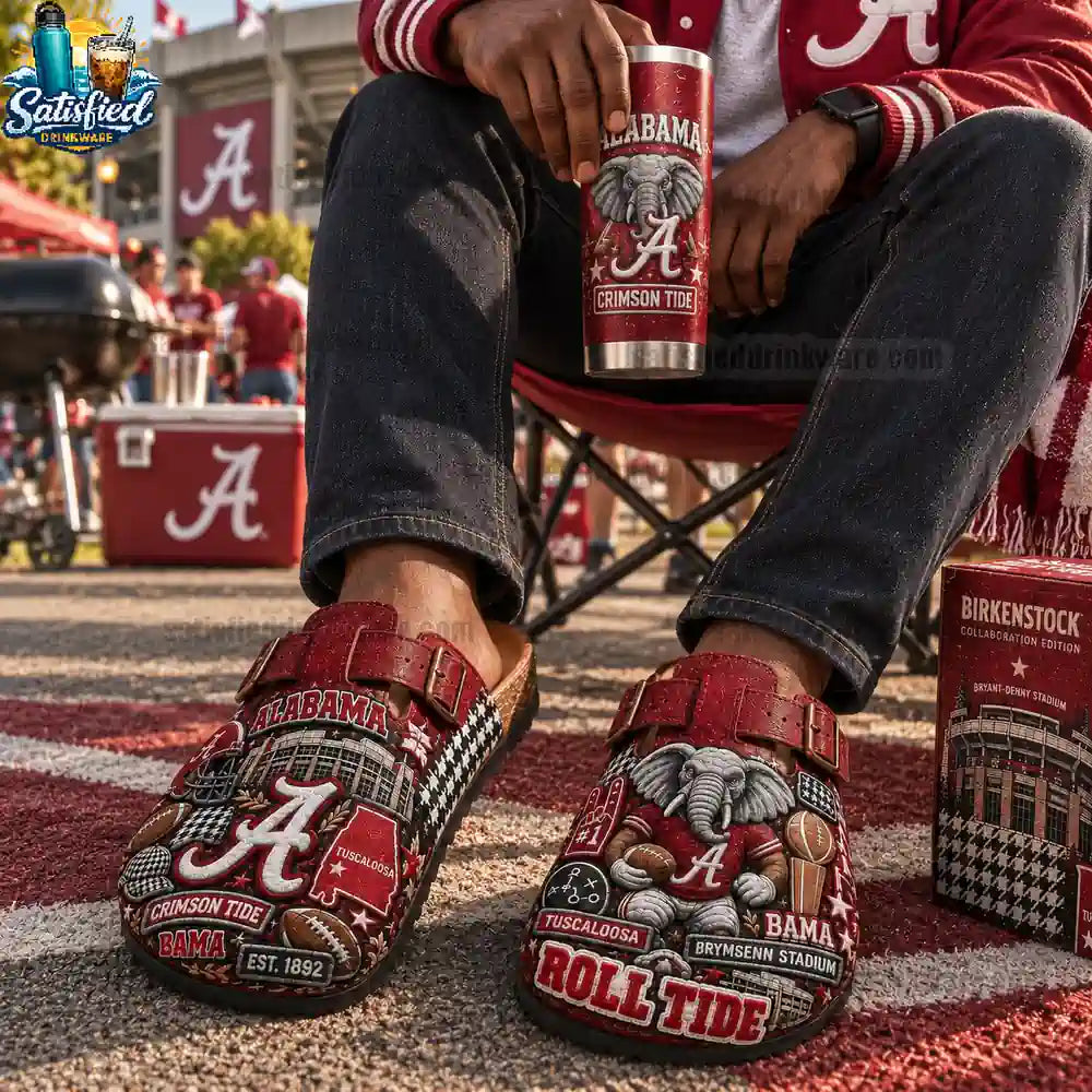 Alabama Crimson Tide EST.1982 Suede Clogs