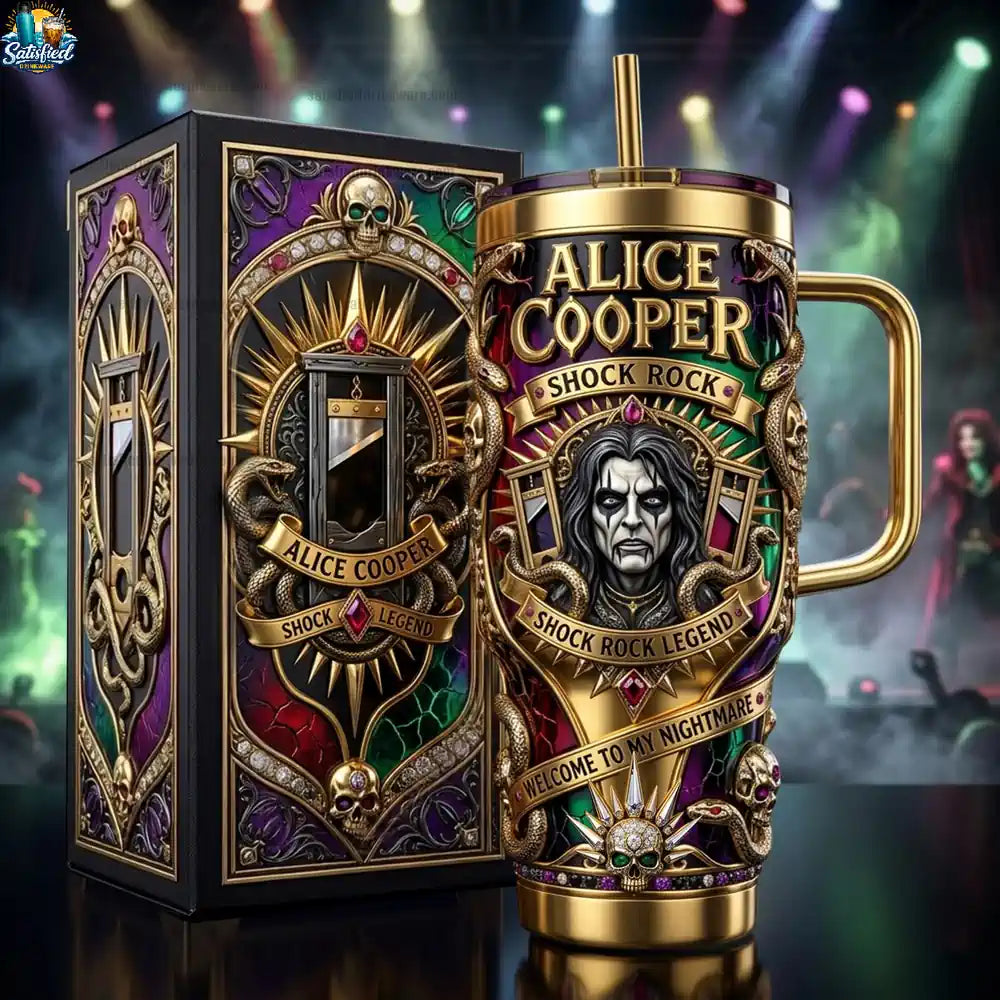 Alice Cooper Shock Rock Legend 40oz Tumbler With Handle
