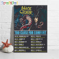 Alice Cooper Too Close For Comfort Schedule Tour 2024 Wall Art Poster Canvas