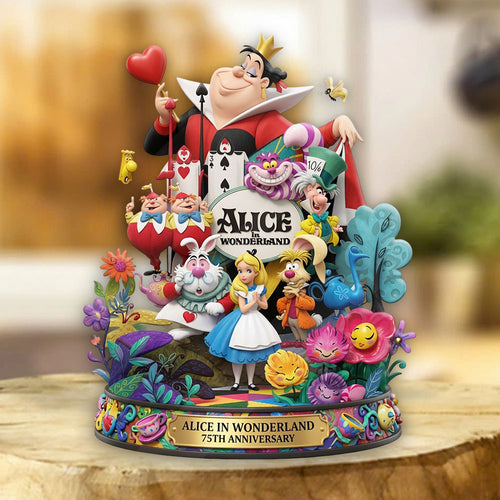 Alice in Wonderland 75th Anniversary Custom Shape Acrylic Plaque – TMTHU6775