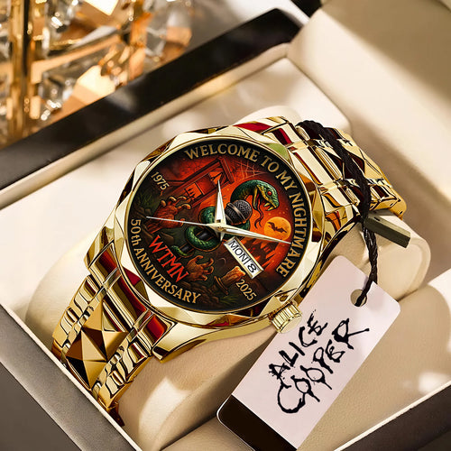 Alice Cooper Welcome to My Nightmare 50th Anniversary Alloy Luxury Quartz Watch – TANTN18496
