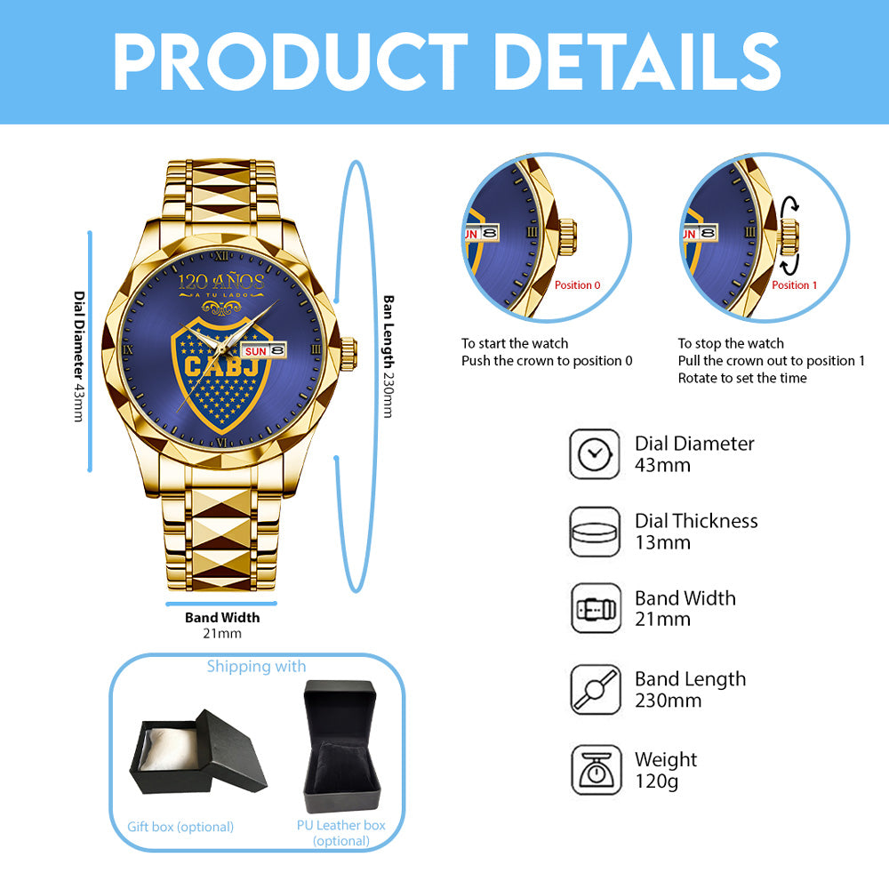 Boca Juniors 120th Anniversary 2025 Alloy Luxury Quartz Watch – GNE4252
