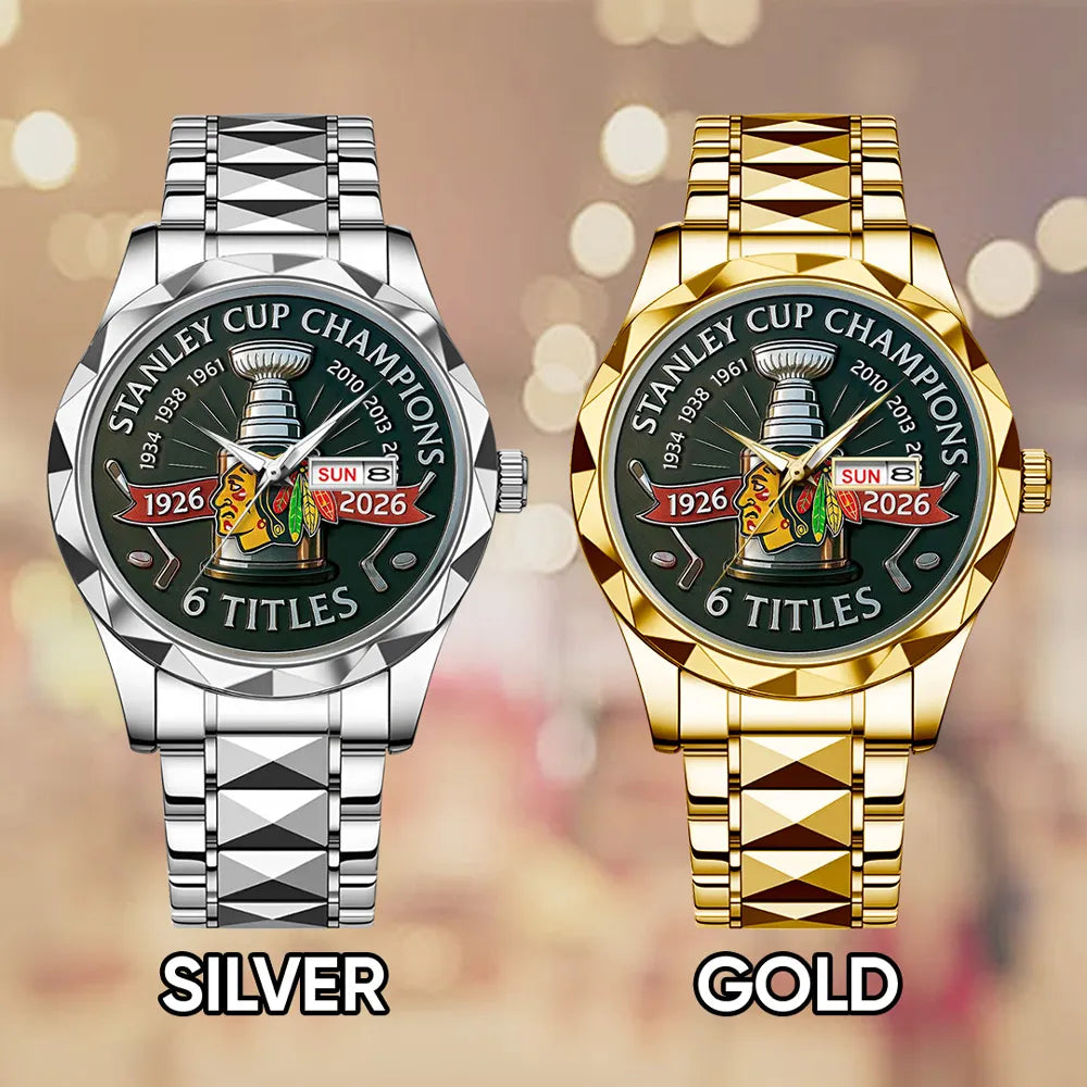 Chicago Blackhawks 100th Anniversary 2026 Alloy Luxury Quartz Watch – GNE4341