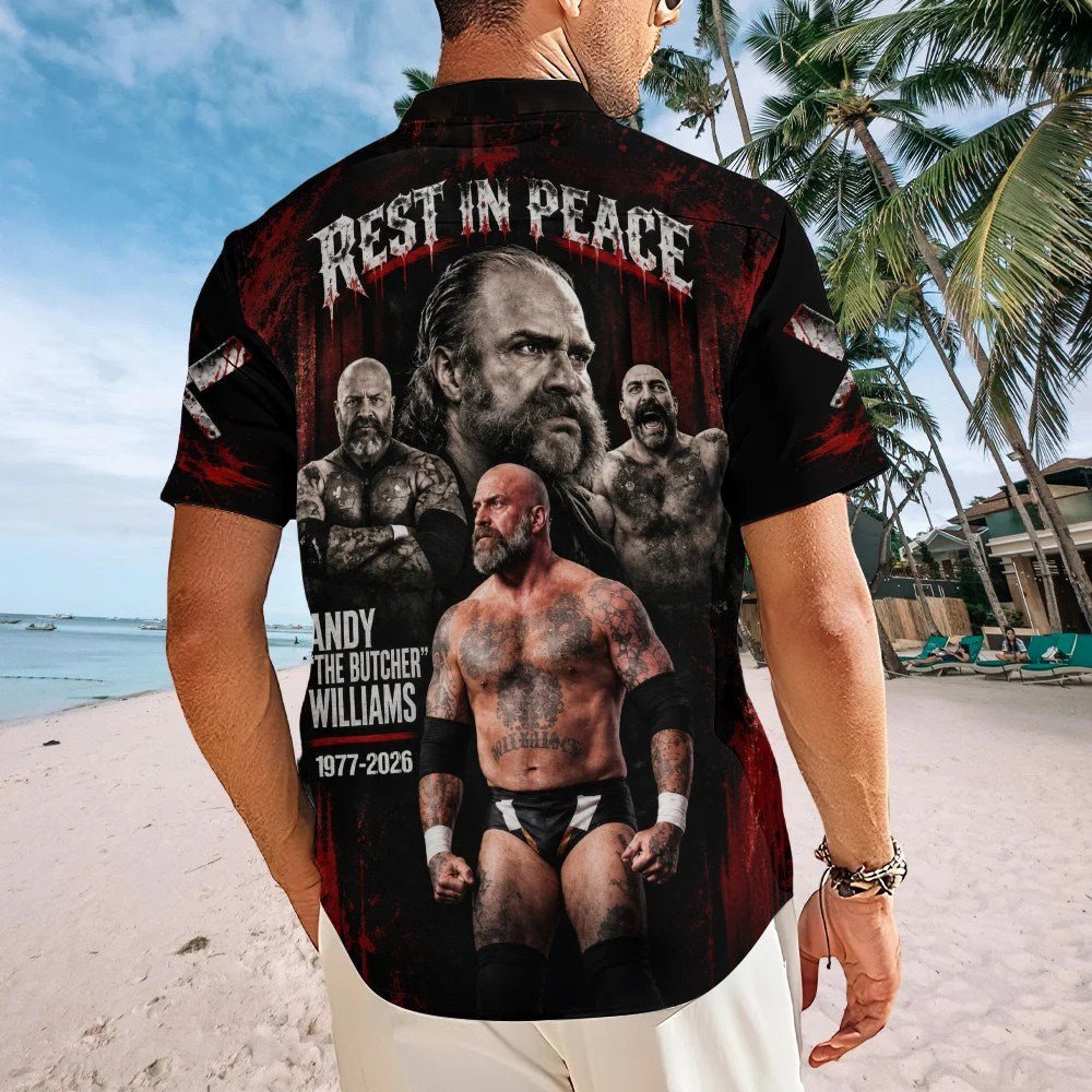 Andy 'The Butcher' Williams Short Sleeve Button-Down Shirt – TMTHU9091