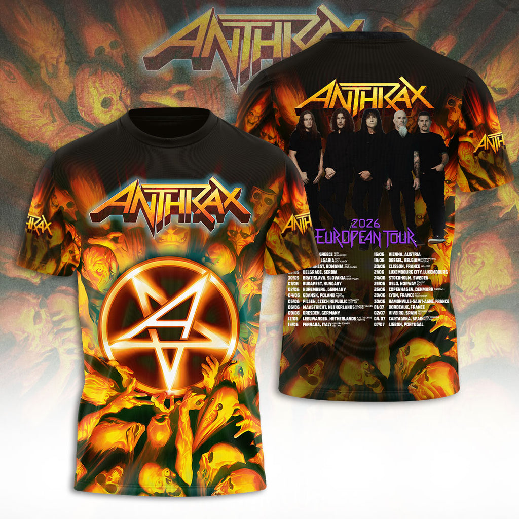 Anthrax Tour 2026 3D Apparel – TANTN23512