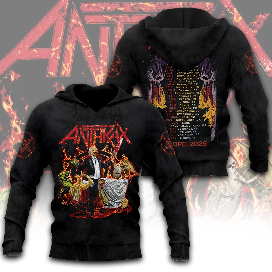Anthrax Tour 2026 3D Apparel – TANTN25434