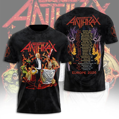 Anthrax Tour 2026 3D Apparel – TANTN25434