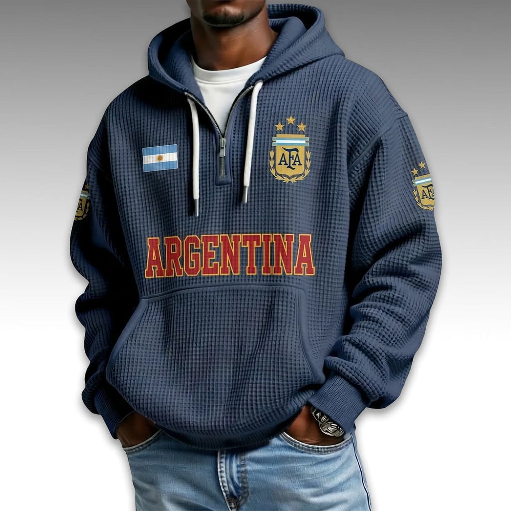 Argentina World Cup 2026 Waffle Quarter Zip Hoodie