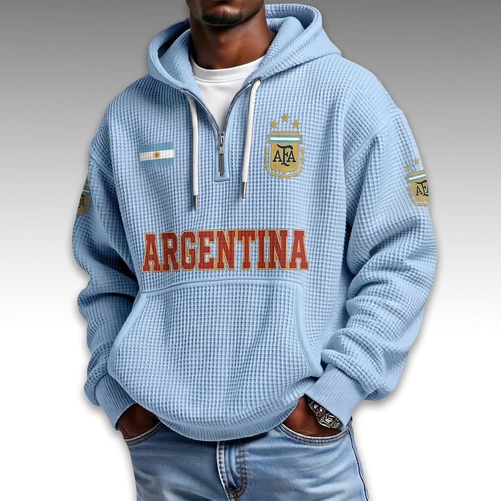 Argentina World Cup 2026 Waffle Quarter Zip Hoodie