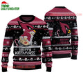 Arizona Cardinals Merrykissmyass Funny Santa Claus Christmas Ugly Sweater