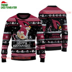 Arizona Cardinals Merrykissmyass Funny Santa Claus Christmas Ugly Sweater
