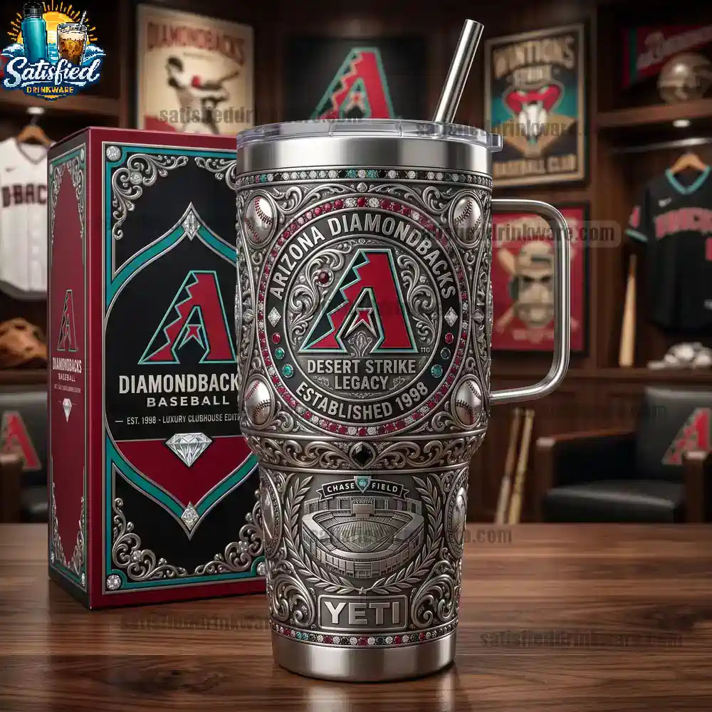 Arizona Diamondbacks 40oz With Handle Yeti Tumbler