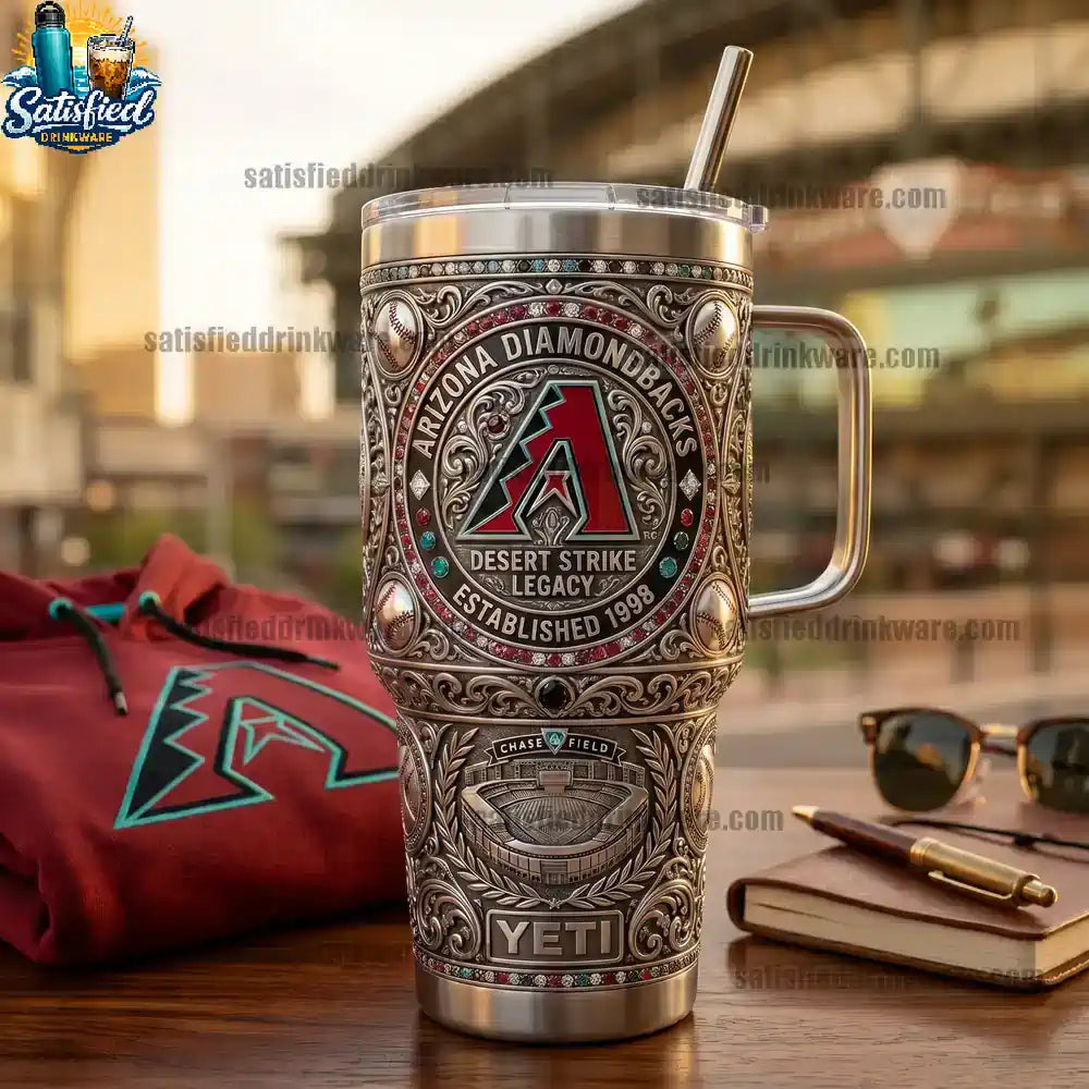 Arizona Diamondbacks 40oz With Handle Yeti Tumbler