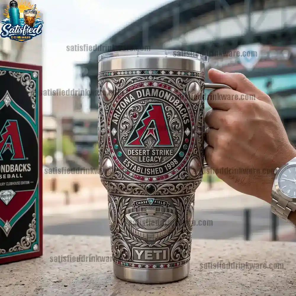Arizona Diamondbacks 40oz With Handle Yeti Tumbler