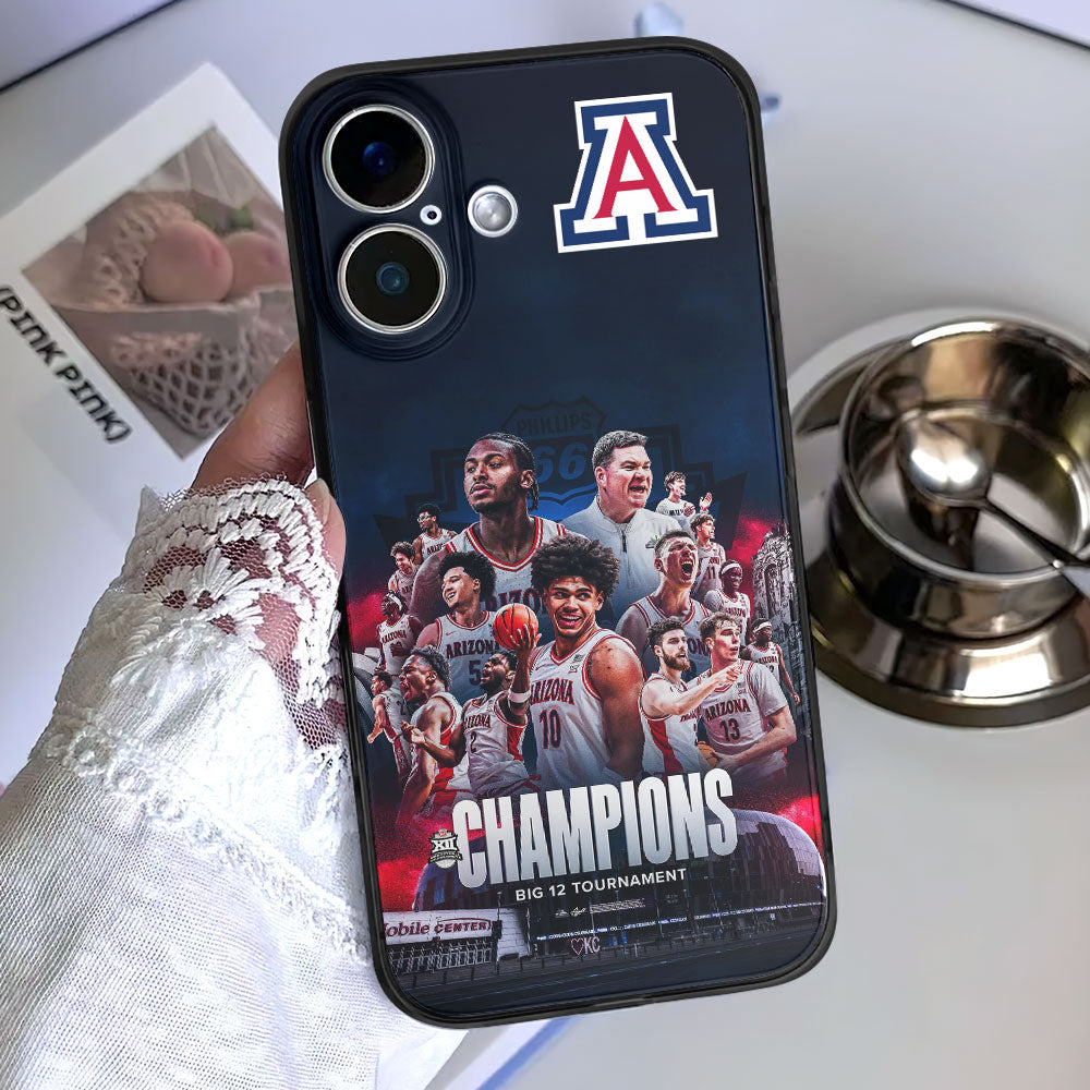 Arizona Wildcats 2026 Big 12 Men's Basketball Tournament Champions Phone Case – TMTHU4424