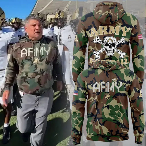 Army Black Knights Football Thanks Veterans Camo Hoodie