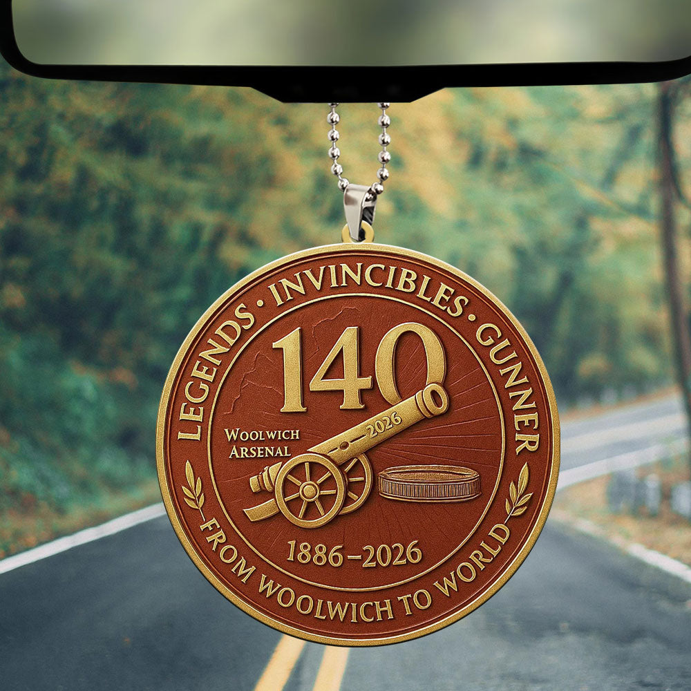 Arsenal FC 140 Years Custom shape 2-sided Acrylic Car Ornament – MAITM13589