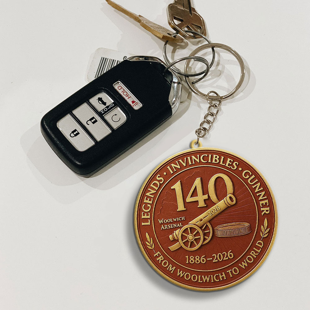 Arsenal FC 140 Years Custom Shape 2-sided Keychain – MAITM13590