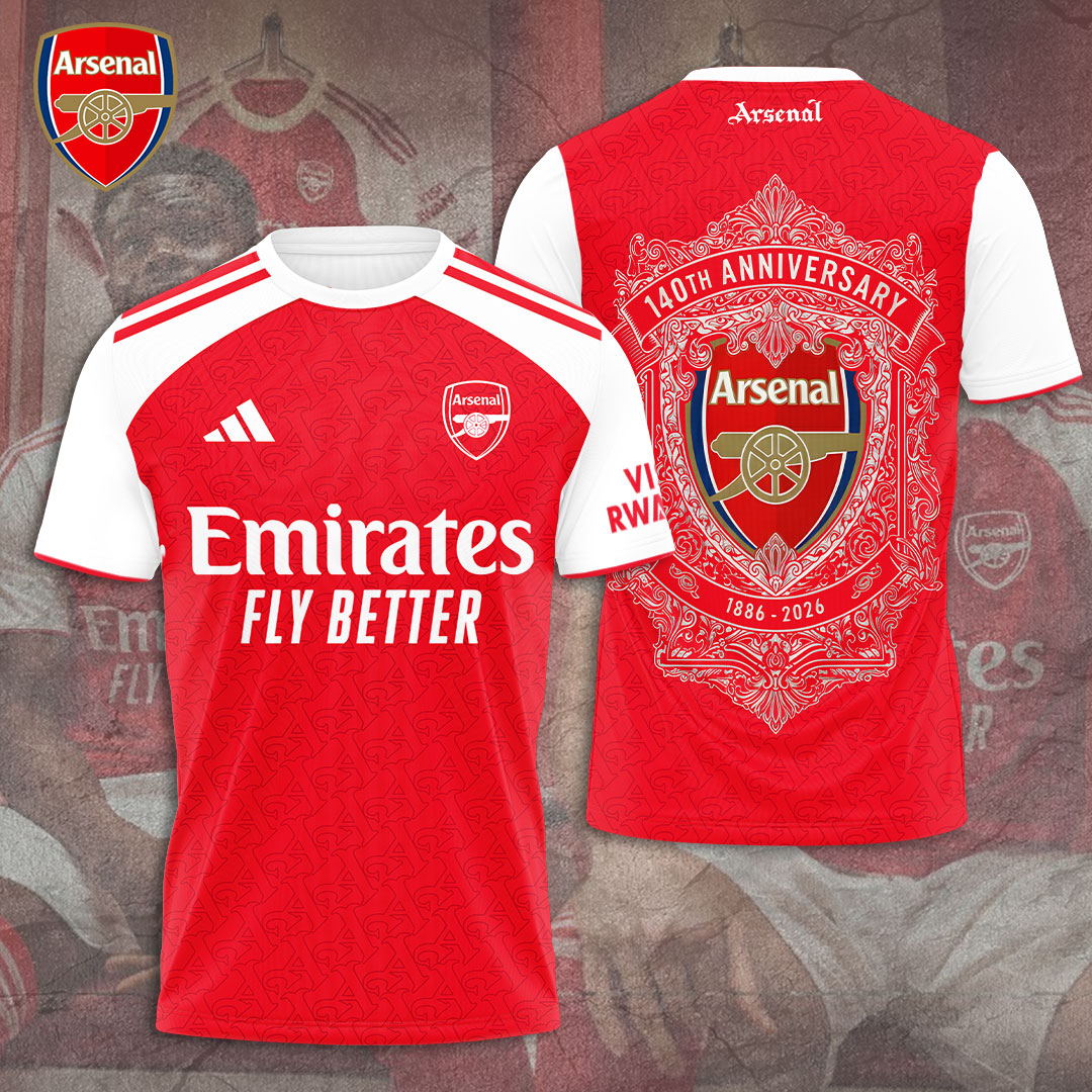 Arsenal FC 140th Anniversary 2026 3D Apparel – TANTN17874