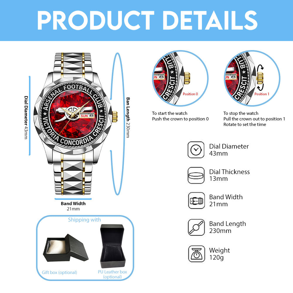 Arsenal FC Alloy Luxury Quartz Watch – TANTN20918