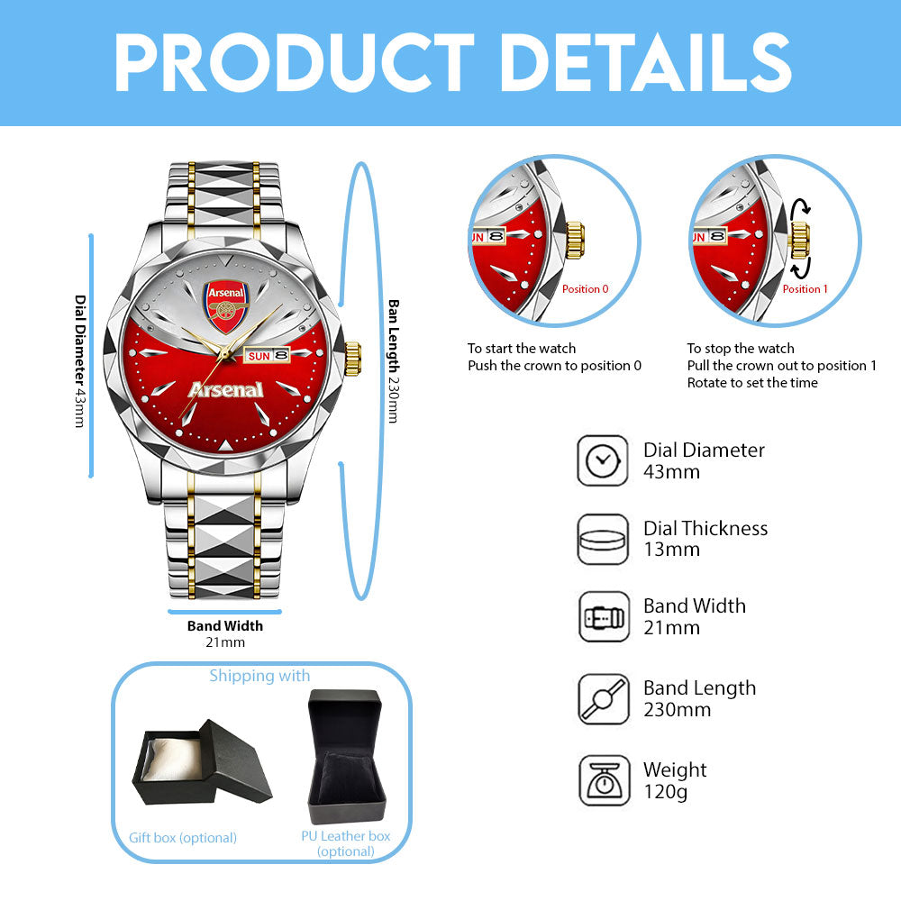 Arsenal FC Alloy Luxury Quartz Watch – TANTN23604