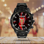 Personalized Arsenal FC Black Stainless Steel Watch – TANTN23554