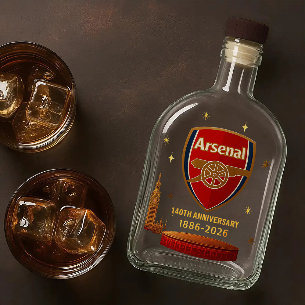 Arsenal FC 140 Years 25oz Empty Whiskey Bottle – MAITM14004