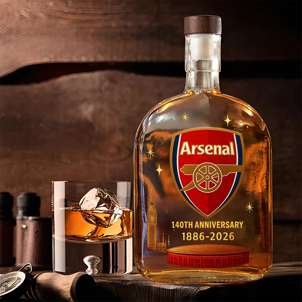 Arsenal FC 140 Years 25oz Empty Whiskey Bottle – MAITM14004