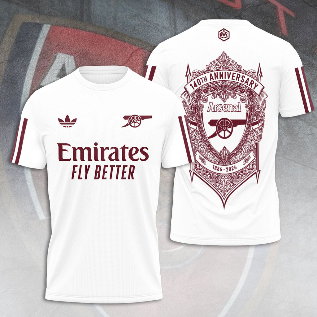 Arsenal FC 140th Anniversary 2026 3D Apparel – TANTN20294