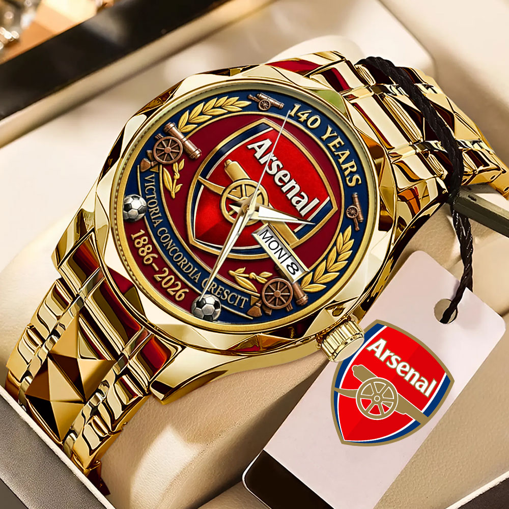 Arsenal FC 140th Anniversary Alloy Luxury Quartz Watch – TMTHU3299