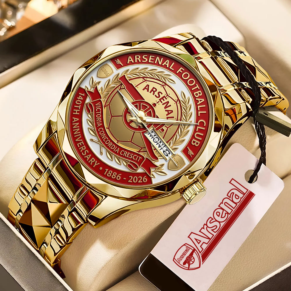 Arsenal FC 140th Anniversary Alloy Luxury Quartz Watch – MAITM15016