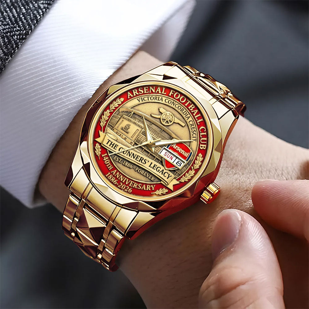 Arsenal FC 140th Anniversary Alloy Luxury Quartz Watch – MAITM14565
