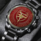 Arsenal FC 140th Anniversary Black Stainless Steel Watch – TMTHU3038