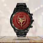 Arsenal FC 140th Anniversary Black Stainless Steel Watch – TMTHU3038