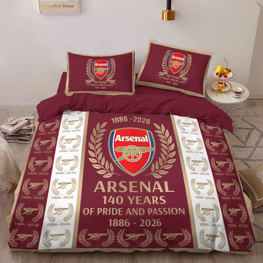 Arsenal FC 140th Anniversary 3-Piece Duvet Bedding Set – MAITM14287