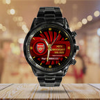 Arsenal FC 140th Anniversary Black Stainless Steel Watch – MAITM14457