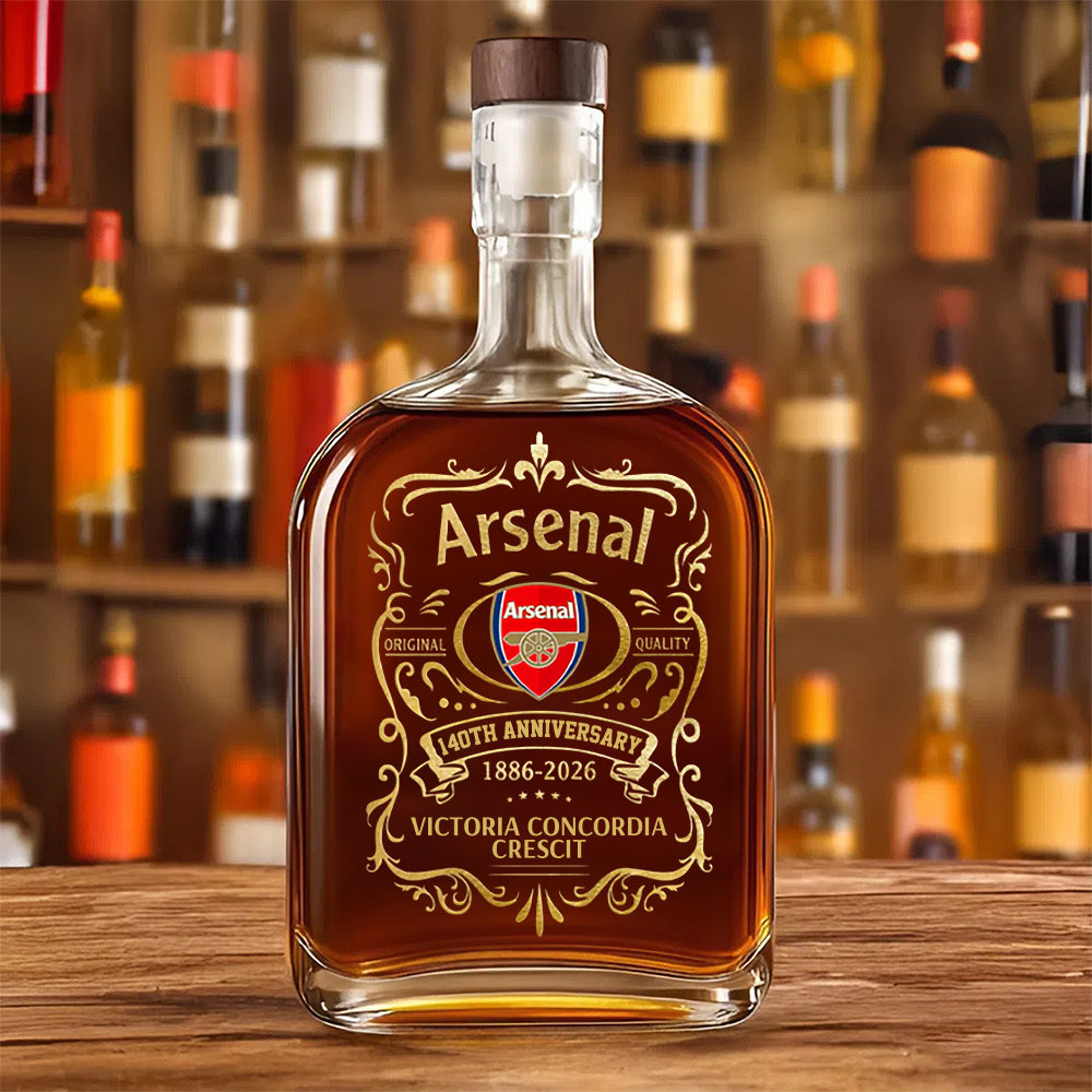 Arsenal FC 140th Anniversary 25oz Empty Whiskey Bottle – MAITM14121