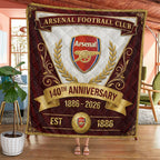 Arsenal FC 140th Anniversary Quilt Blanket – MAITM14286