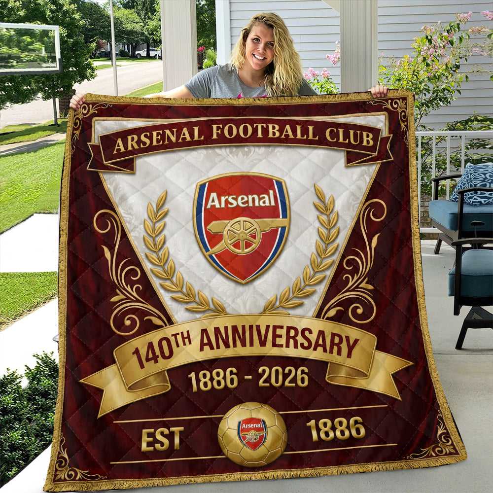 Arsenal FC 140th Anniversary Quilt Blanket – MAITM14286