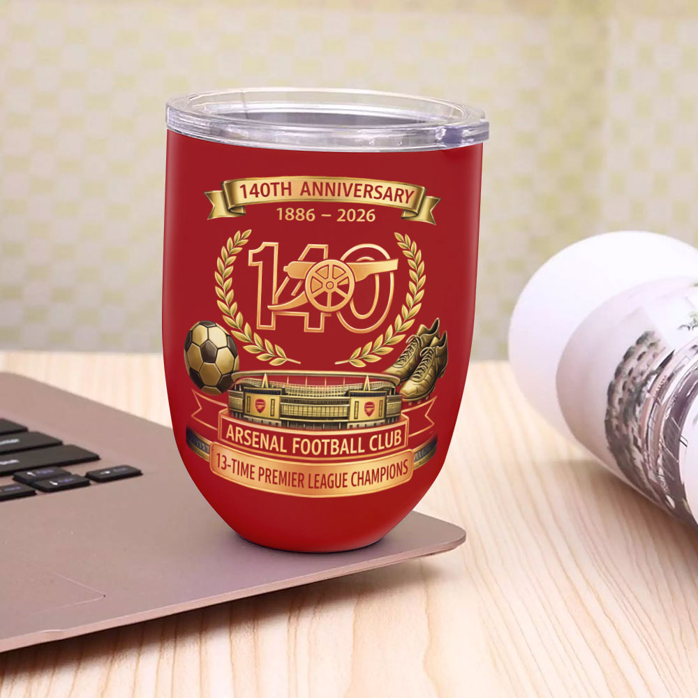 Arsenal FC 140th Anniversary Wine Tumbler – MAITM14664