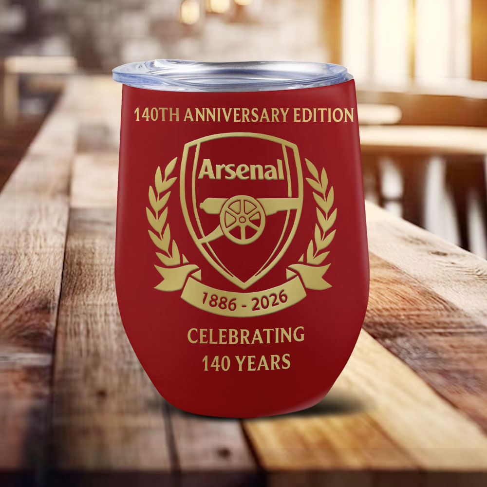 Arsenal FC 140th Anniversary Wine Tumbler – MAITM14664