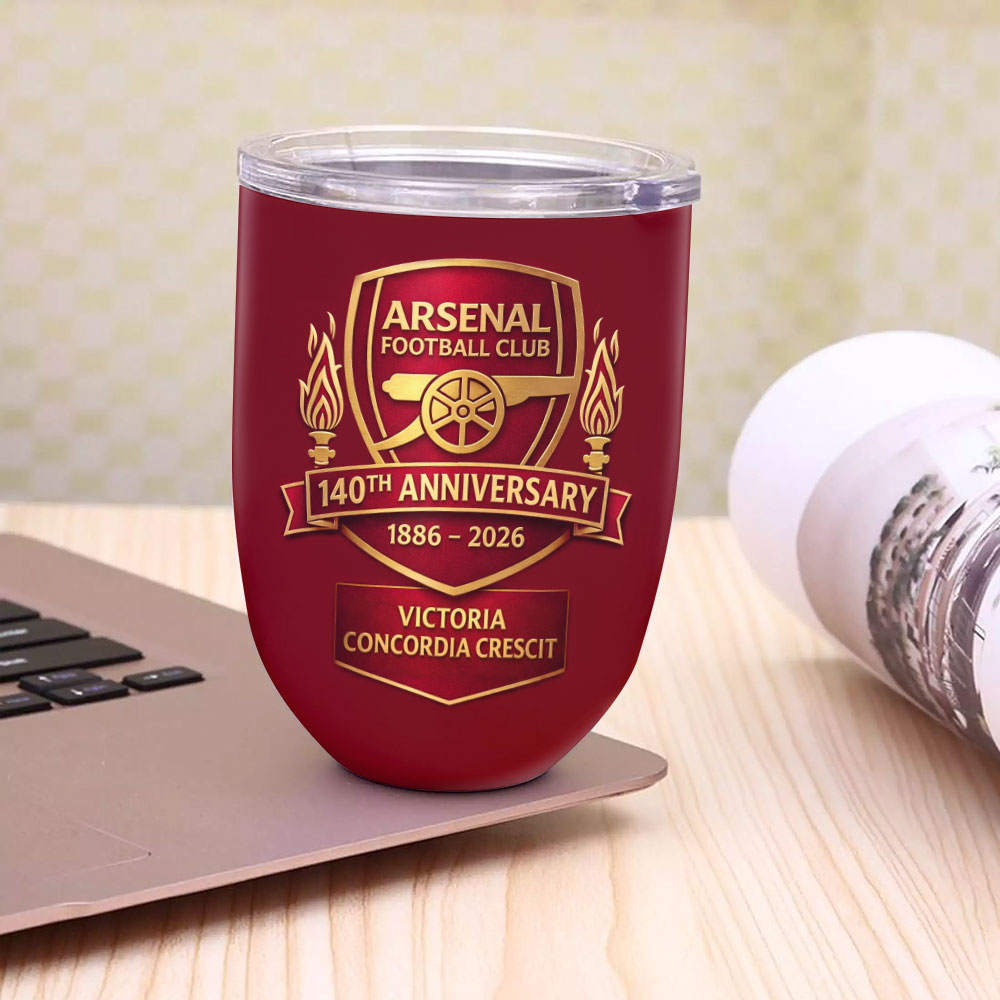 Arsenal FC 140th Anniversary Wine Tumbler – MAITM14665