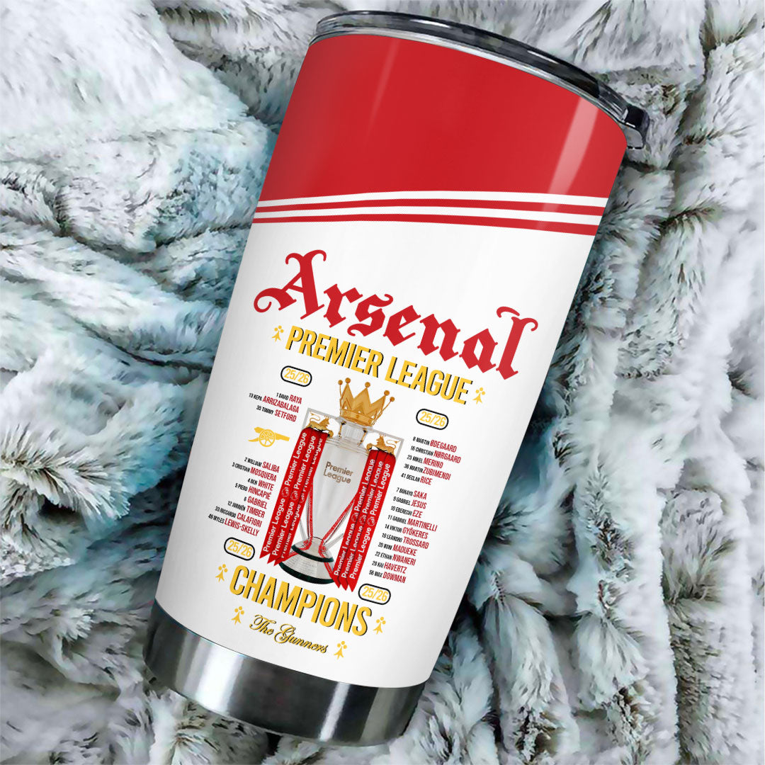 Arsenal FC Premier League Champions 25/26 Tumbler Cup – HOATT18170