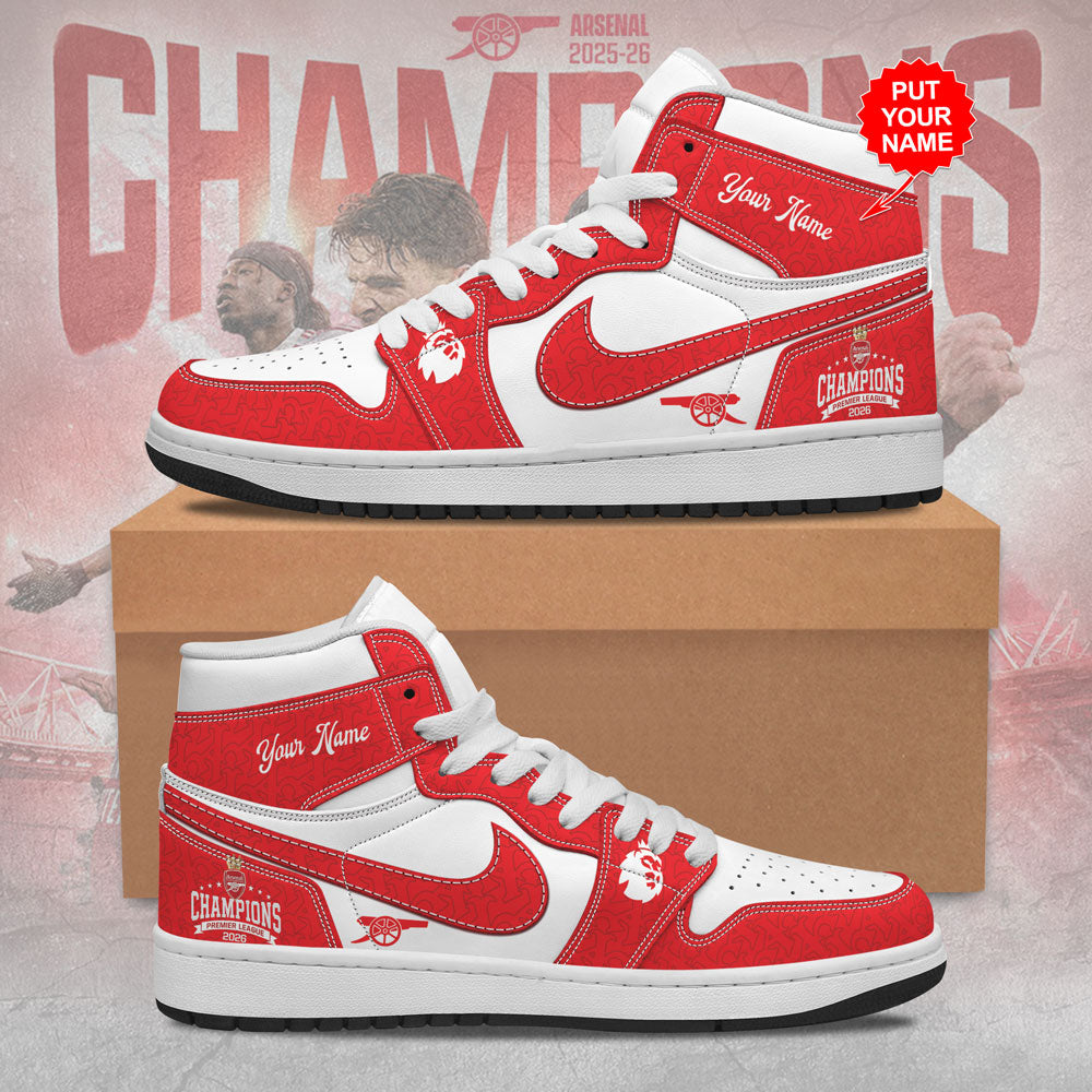 Personalized Arsenal FC Premier League Champions 25/26 AJ1 Sneaker – TMTHU6344