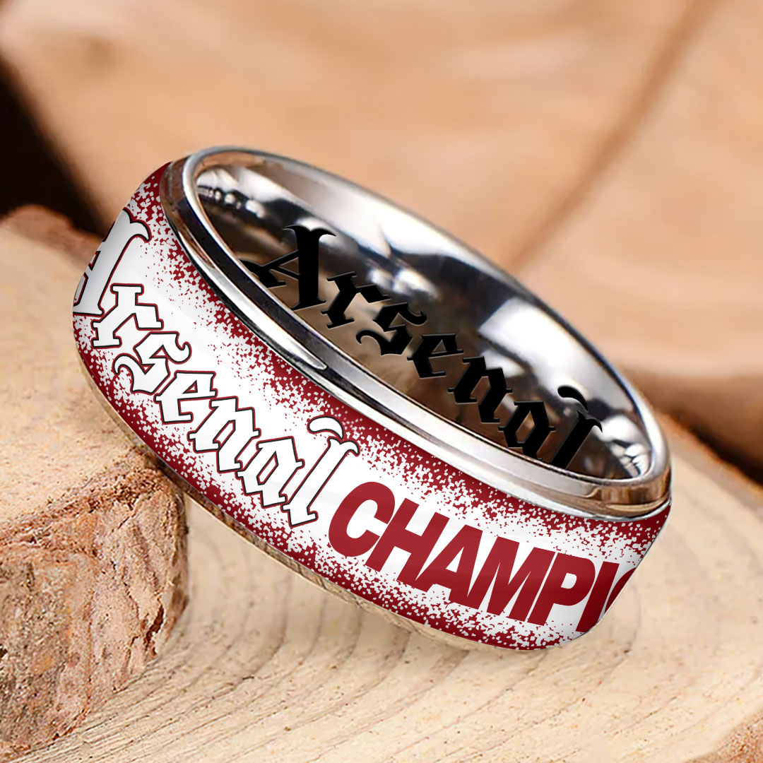 Arsenal FC Premier League Champions 25/26 Custom Alloy Ring – TMTHU6310
