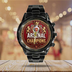 Arsenal FC Premier League Champions 25/26 Black Stainless Steel Watch – TMTHU6431