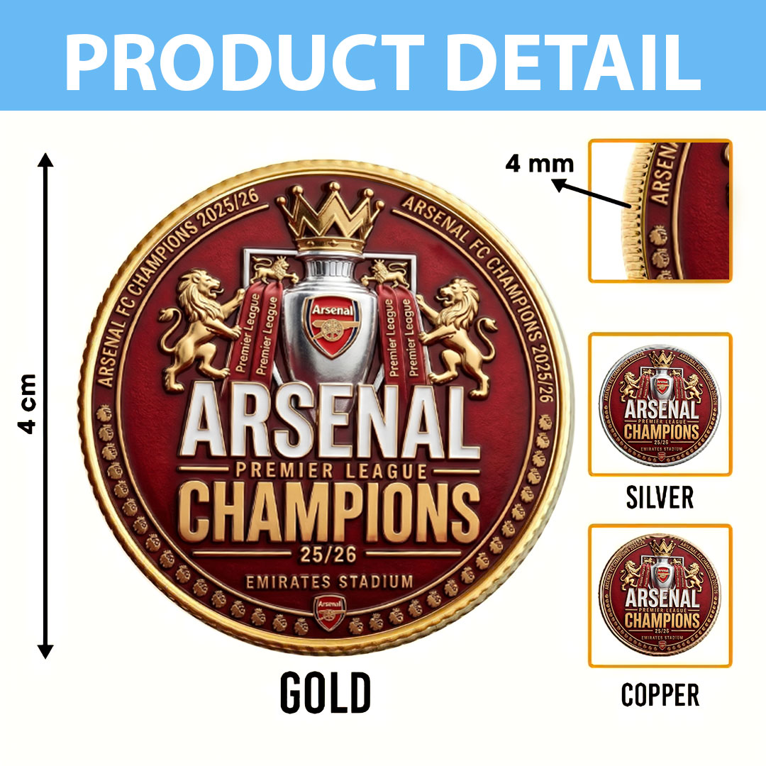 Arsenal FC Premier League Champions 25/26 Commemorative Coin – TMTHU6412