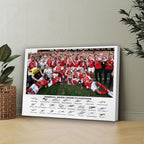 Arsenal FC Premier League Champions 25/26 Rectangle Canvas With Inner Frame – HOATT18225