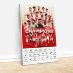 Arsenal FC Premier League Champions 25/26 Rectangle Canvas With Inner Frame – HOATT18232