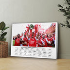 Arsenal FC Premier League Champions 25/26 Rectangle Canvas With Inner Frame – HOATT18425